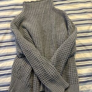 American Eagle Outfitters Gray Cowl Neck Sweater